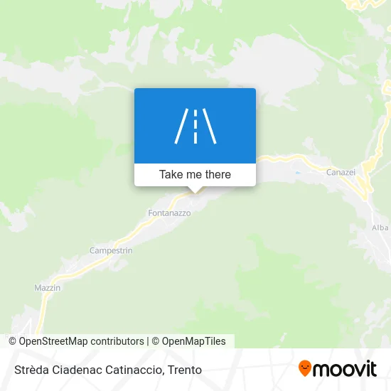 Strèda Ciadenac Catinaccio map