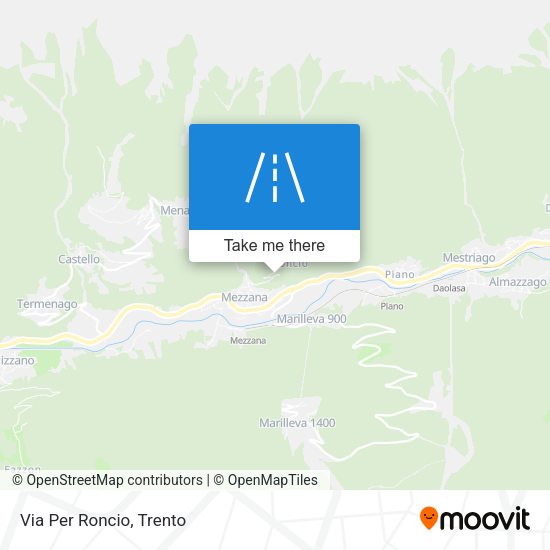 Via Per Roncio map