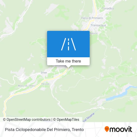 Pista Ciclopedonabile Del Primiero map