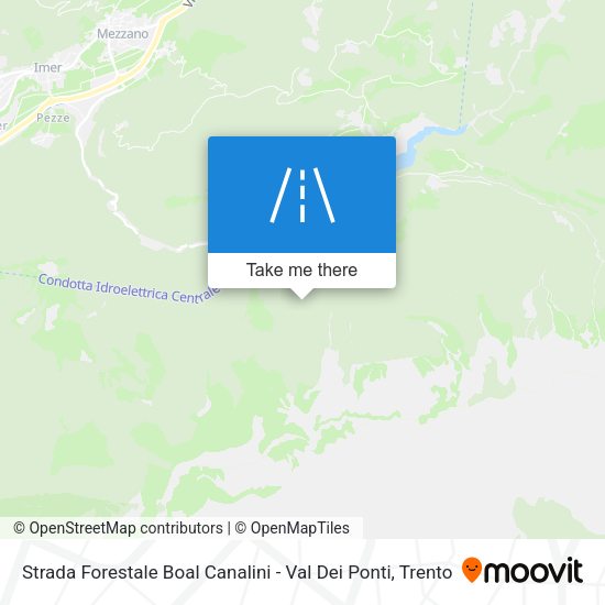 Strada Forestale Boal Canalini - Val Dei Ponti map