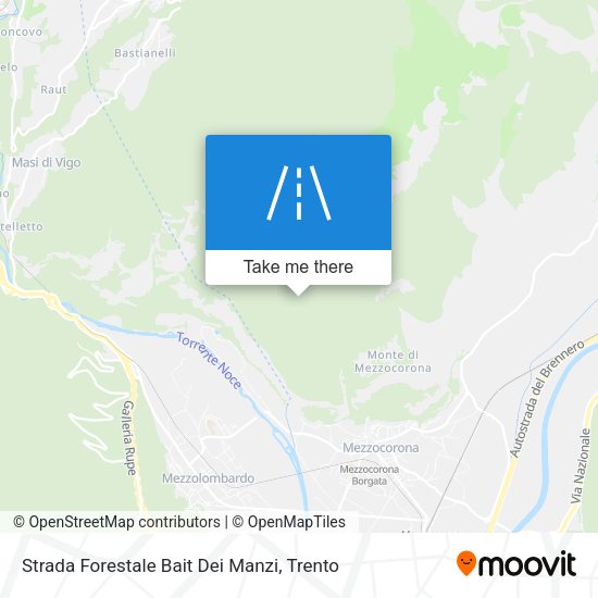 Strada Forestale Bait Dei Manzi map