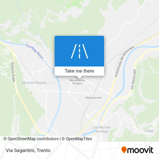 Via Segantini map