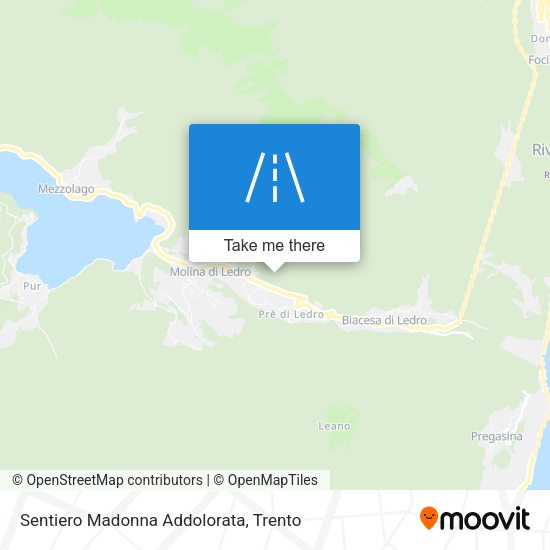 Sentiero Madonna Addolorata map