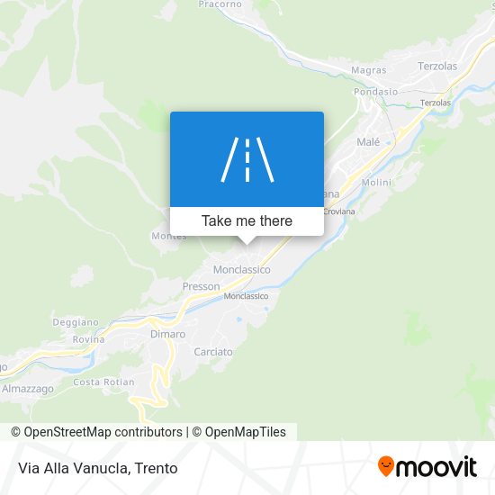 Via Alla Vanucla map