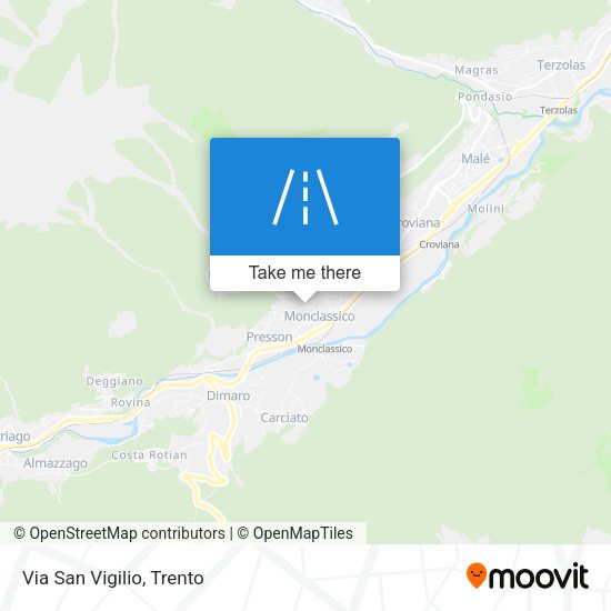 Via San Vigilio map