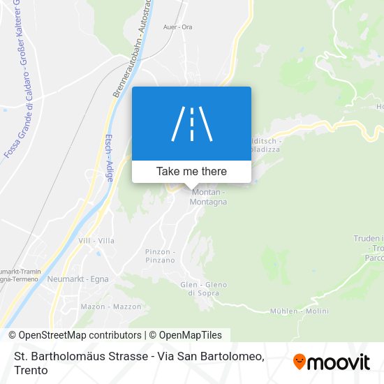 St. Bartholomäus Strasse - Via San Bartolomeo map