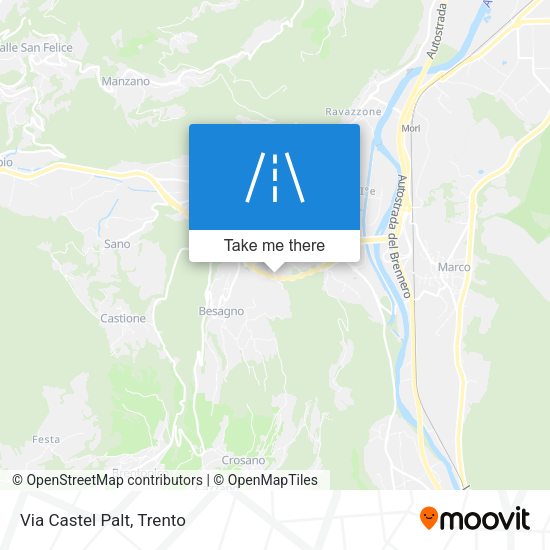 Via Castel Palt map