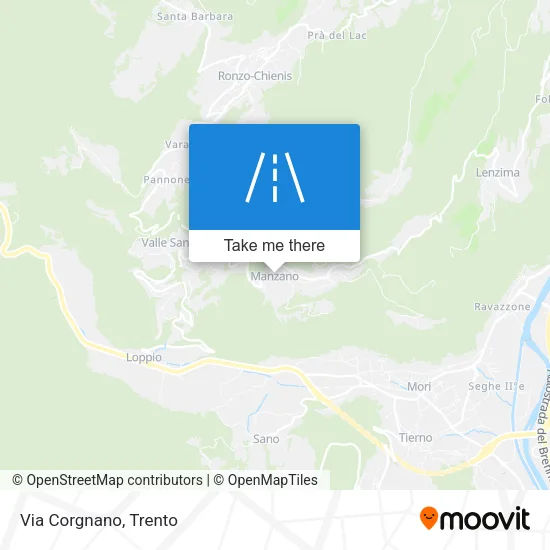 Via Corgnano map