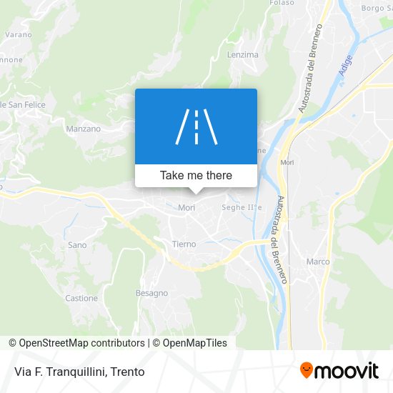 Via F. Tranquillini map