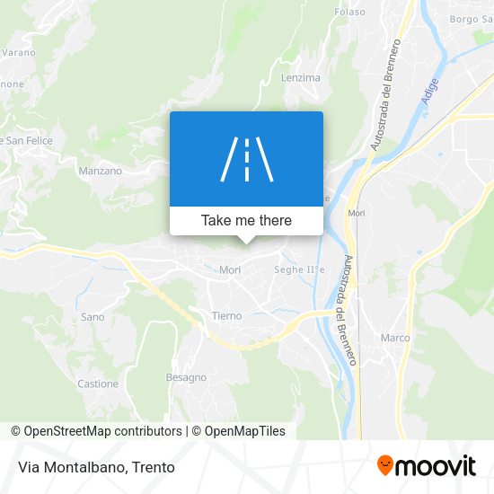 Via Montalbano map