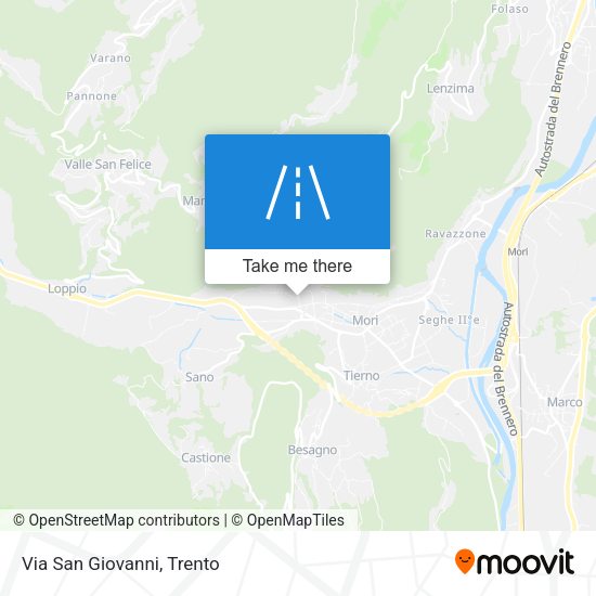 Via San Giovanni map