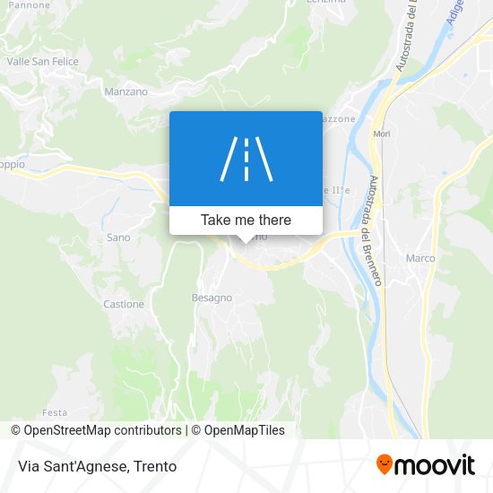 Via Sant'Agnese map