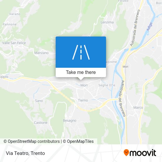 Via Teatro map