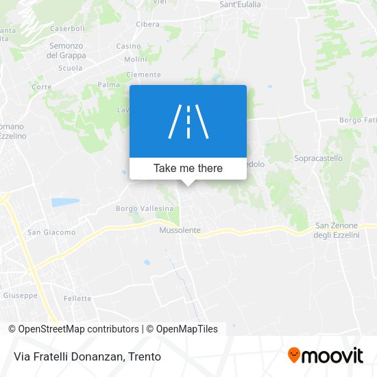 Via Fratelli Donanzan map