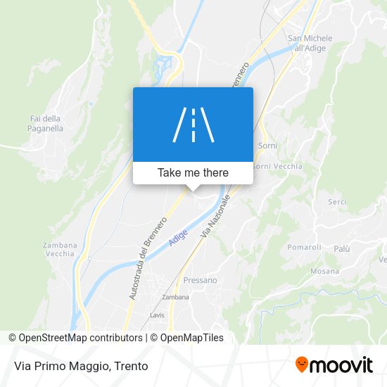 Via Primo Maggio map