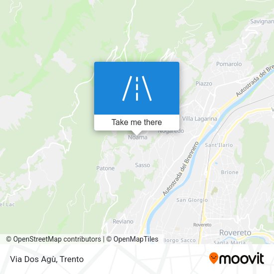 Via Dos Agù map
