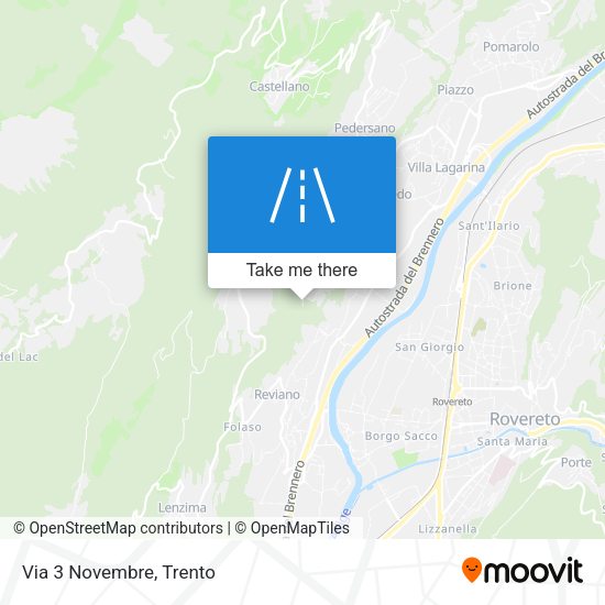 Via 3 Novembre map