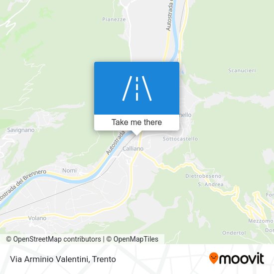 Via Arminio Valentini map