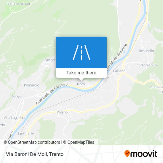 Via Baroni De Moll map