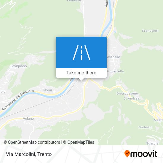 Via Marcolini map