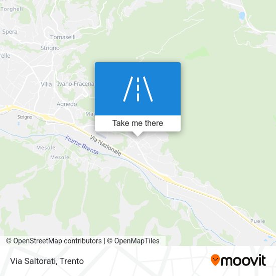 Via Saltorati map