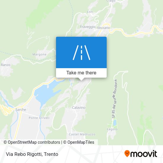 Via Rebo Rigotti map