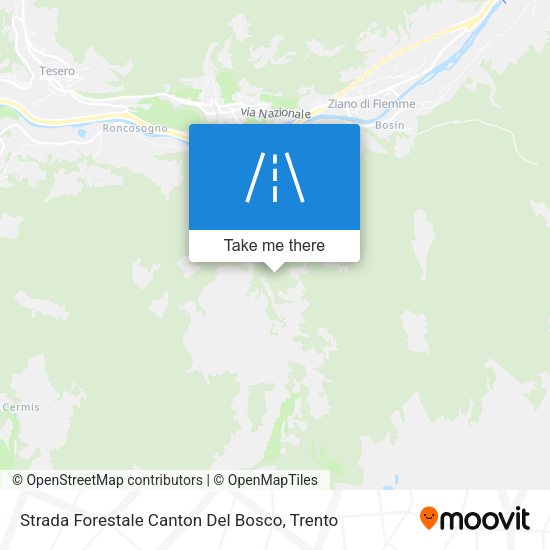 Strada Forestale Canton Del Bosco map