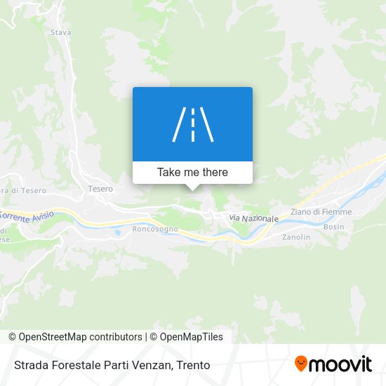Strada Forestale Parti Venzan map