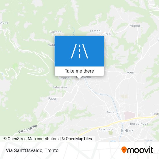 Via Sant'Osvaldo map