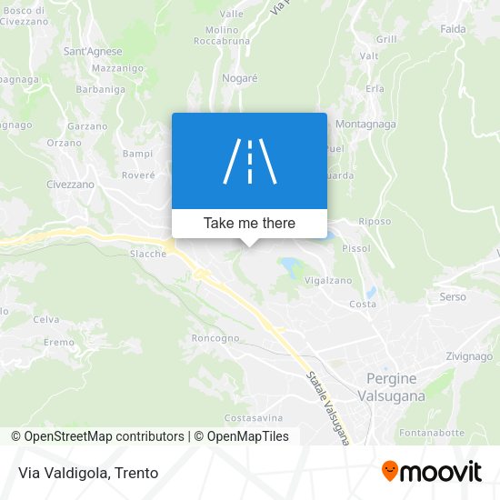 Via Valdigola map