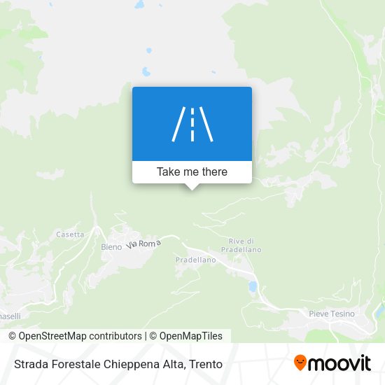 Strada Forestale Chieppena Alta map