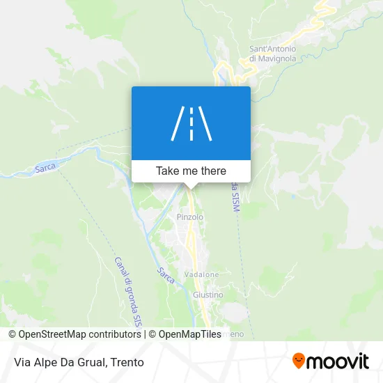 Via Alpe Da Grual map