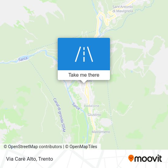 Via Carè Alto map