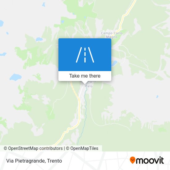 Via Pietragrande map