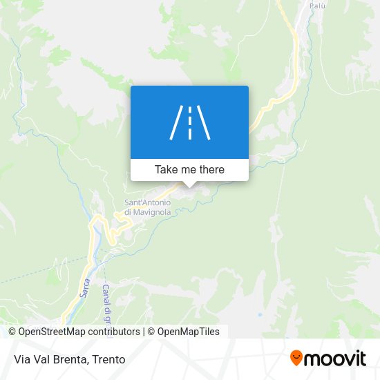 Via Val Brenta map