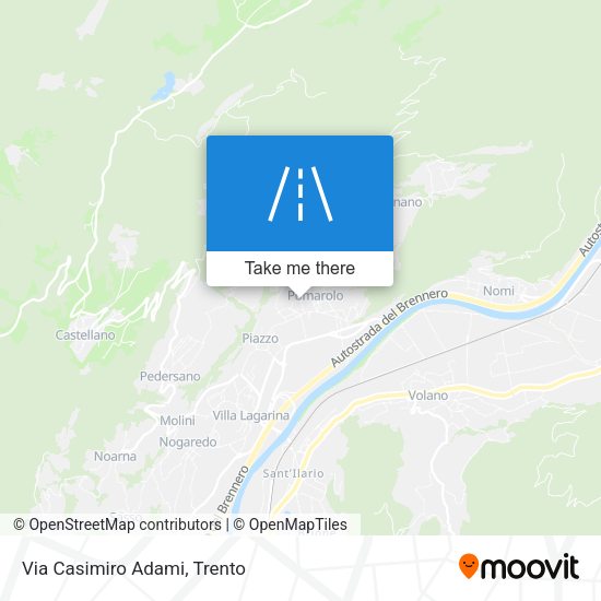 Via Casimiro Adami map