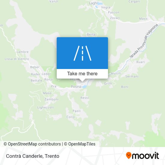 Contrà Canderle map