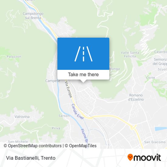 Via Bastianelli map
