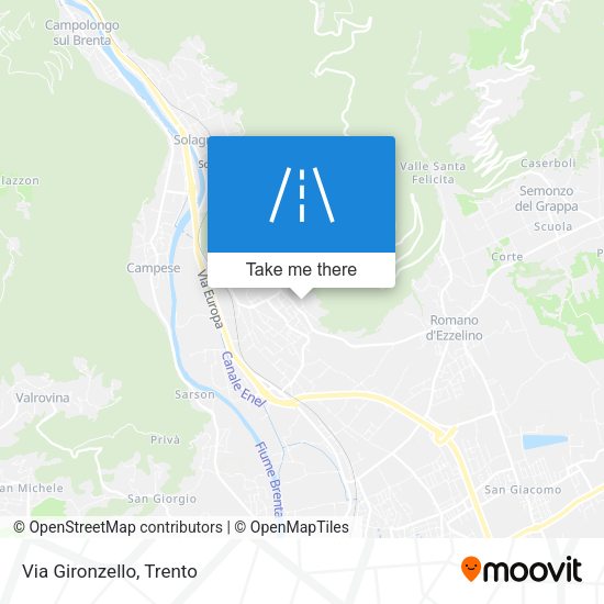 Via Gironzello map
