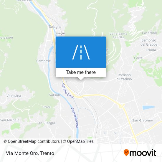 Via Monte Oro map