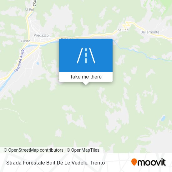 Strada Forestale Bait De Le Vedele map