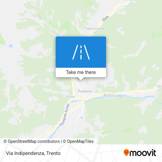 Via Indipendenza map