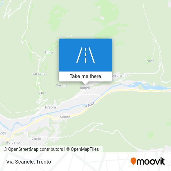 Via Scaricle map