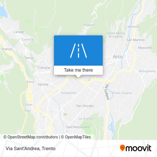 Via Sant'Andrea map