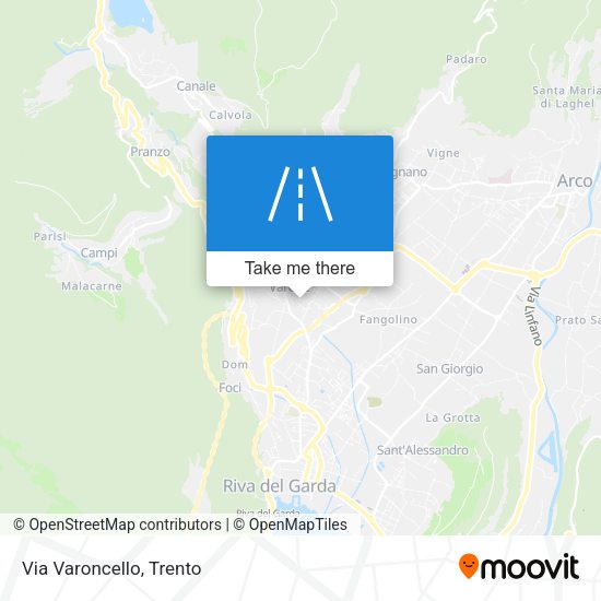 Via Varoncello map