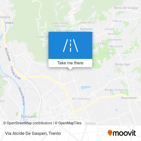 Via Alcide De Gasperi map