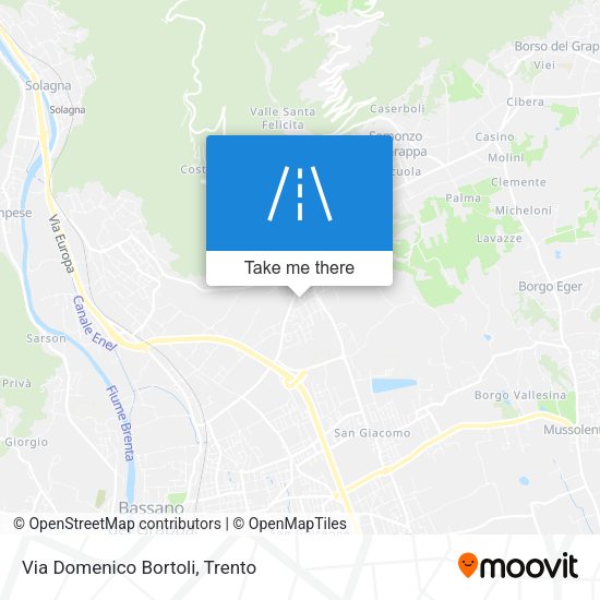 Via Domenico Bortoli map