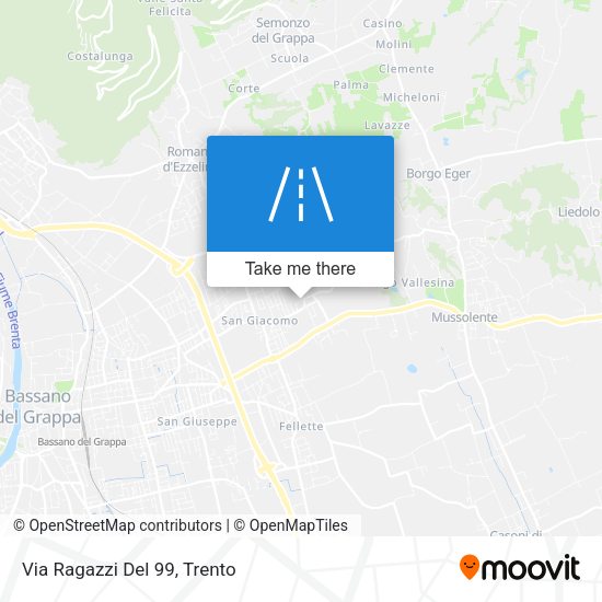 Via Ragazzi Del 99 map