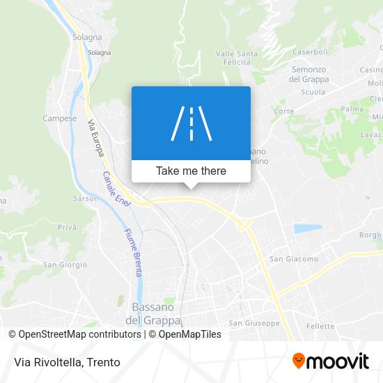 Via Rivoltella map