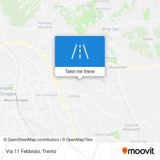 Via 11 Febbraio map